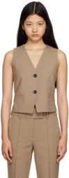 Helmut Lang Taupe Tuxedo Vest