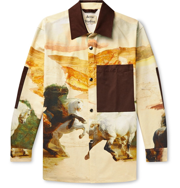 Photo: Acne Studios - Osmar Printed Cotton-Canvas Overshirt - Neutrals