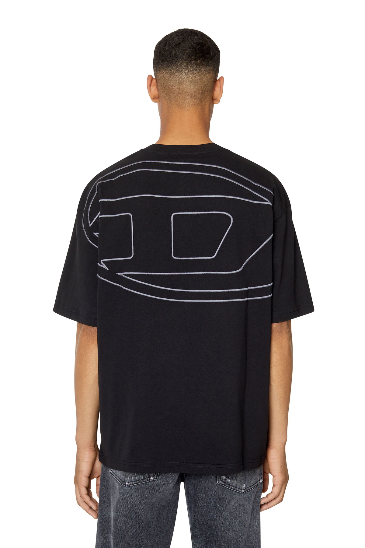 T-shirt Graphique Diesel Homme – Noir, Taille L – Occasion Bon État