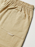 YMC - Alva Straight-Leg Cotton and Linen-Blend Seersucker Drawstring Trousers - Neutrals