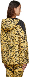 Versace Underwear Black & Gold Barocco Half-Zip Hoodie