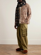 Story Mfg. - Greetings Logo-Embroidered Printed Organic Cotton-Corduroy Shirt - Brown