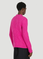 Geometric Motif Sweater in Pink