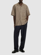 GUCCI Gg Linen Blend Canvas Shirt