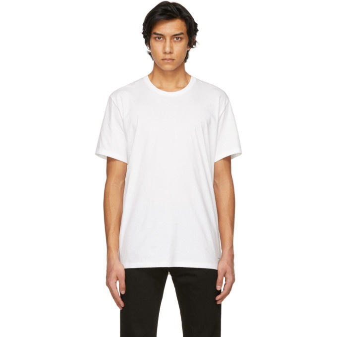 Photo: Calvin Klein Underwear Three-Pack White Cotton Classic T-Shirts