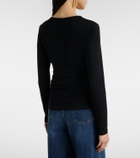 Veronica Beard Benedict gathered cotton jersey T-shirt