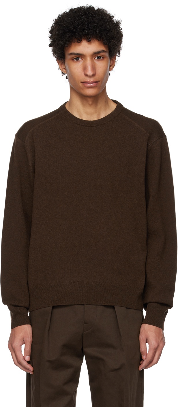 Photo: LEMAIRE Brown Crewneck Sweater