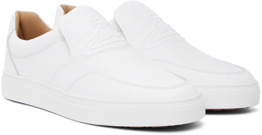 スニーカー Vivienne Westwood White Leather Sneakers With Embossed Logo Vivienne Westwood White Embossed Slip-On Sneakers Vivienne