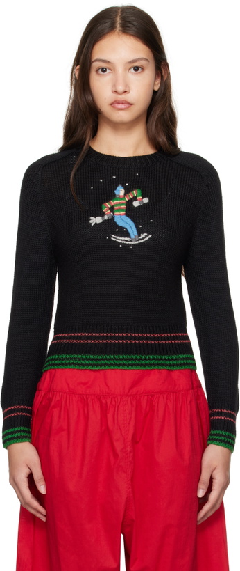 Photo: Bode Black Ski Run Sweater