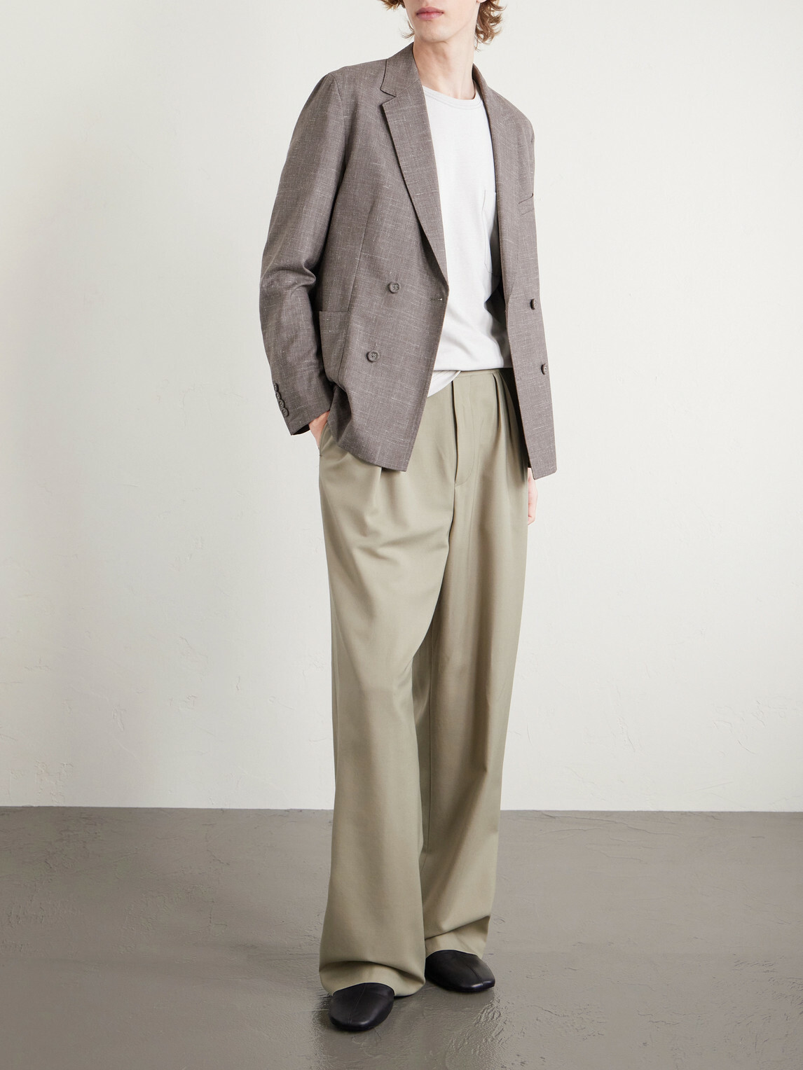 LEMAIRE - Cotton and Linen-Blend Jersey T-Shirt - Neutrals