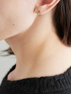 MARIA TASH - 8mm Eternity 18-Karat Gold Emerald Single Hoop Earring