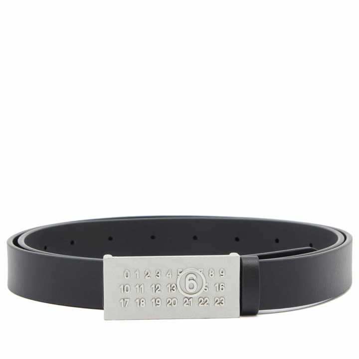 Photo: MM6 Maison Margiela Men's Number Logo Belt in Green 