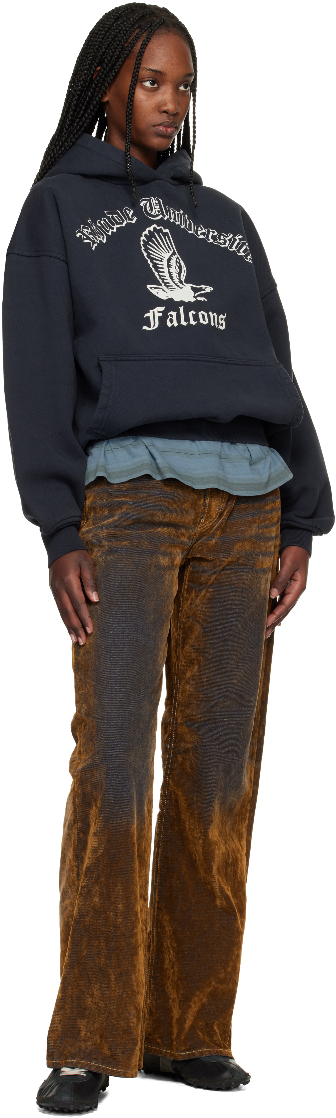 Rhude Black 'Collegiate Falcons' Hoodie