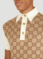 Jumbo GG Jacquard Polo Shirt in Beige