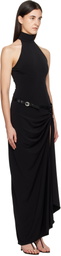 Coperni Black Suspended Halterneck Maxi Dress