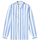 Sunnei Men's Broad Stripe Shirt in White/Blue Stripe