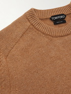 TOM FORD - Dip-Dyed Cashmere, Mohair and Silk-Blend Sweater - Brown