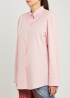 Gabriela Hearst Reyes Logo-embroidered Cotton-poplin Shirt Light Pink