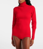 Magda Butrym Ribbed-knit turtleneck bodysuit