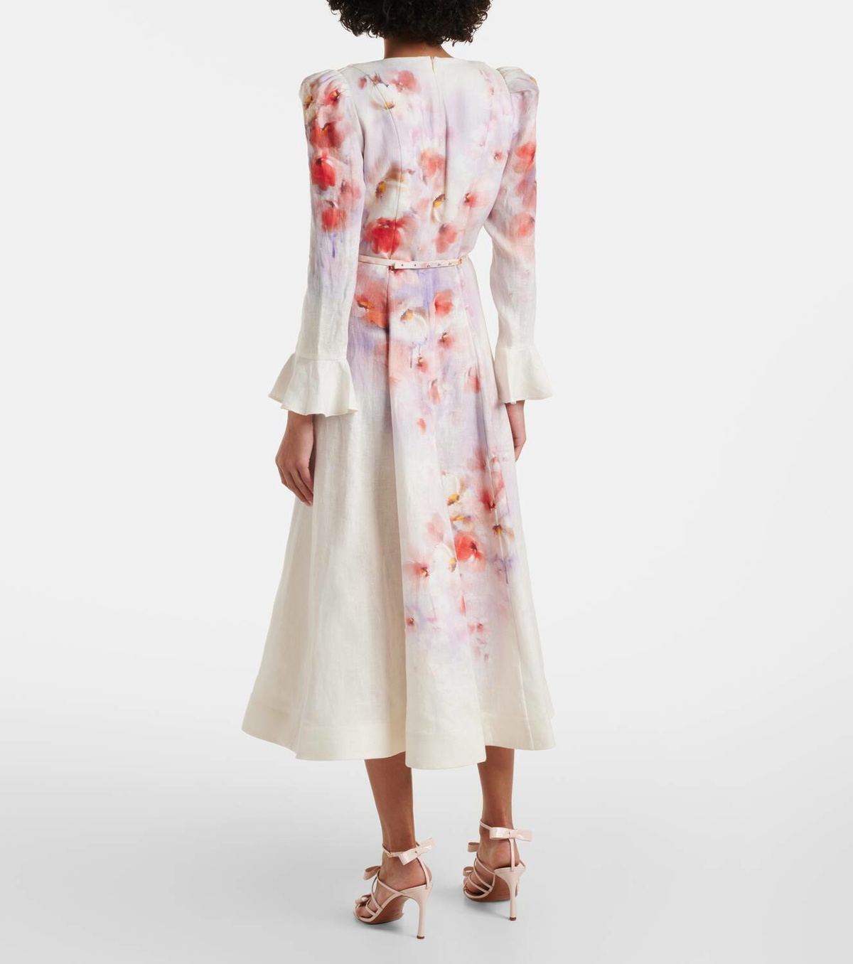 Zimmermann Crush embellished linen midi dress Zimmermann