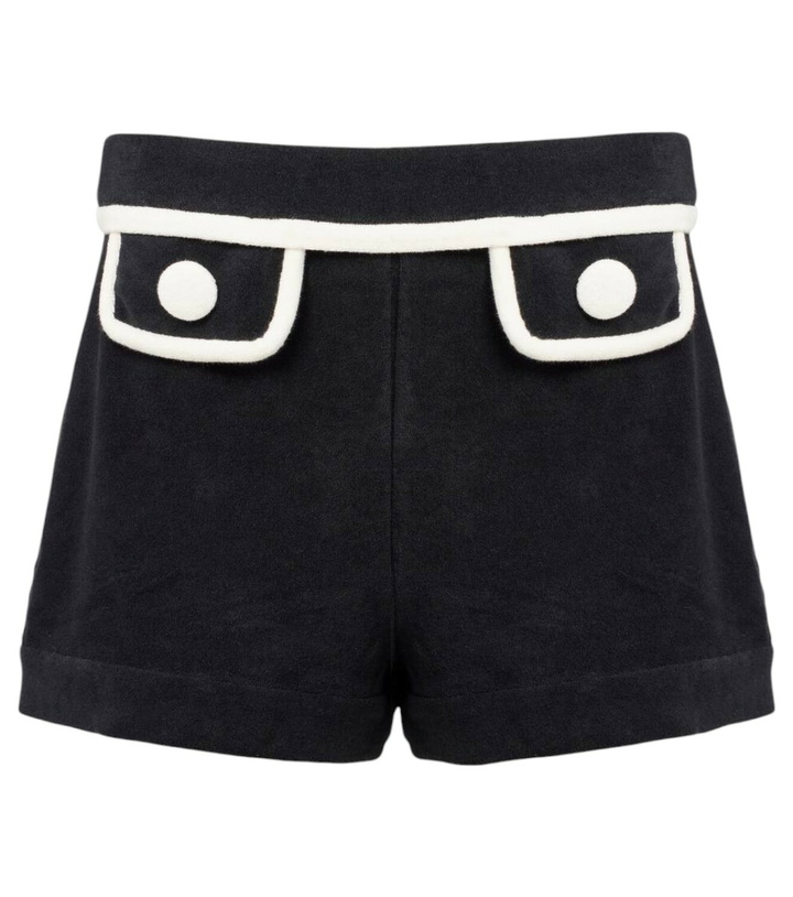 Photo: Adriana Degreas High-rise cotton-blend terry shorts
