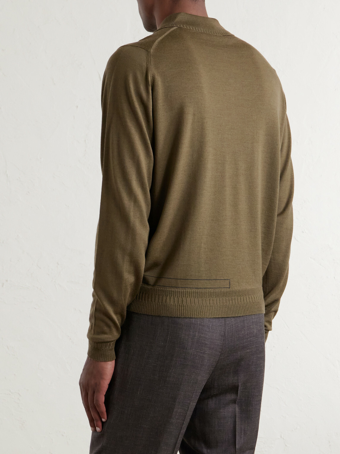 John Smedley - Bill Nighy Merino Wool Polo T-Shirt - Green