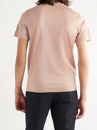 Theory - Precise Slim-Fit Mercerised Cotton-Jersey T-Shirt - Brown