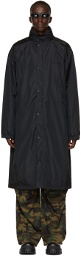 Balenciaga Black Nylon 'Free' Long Raincoat