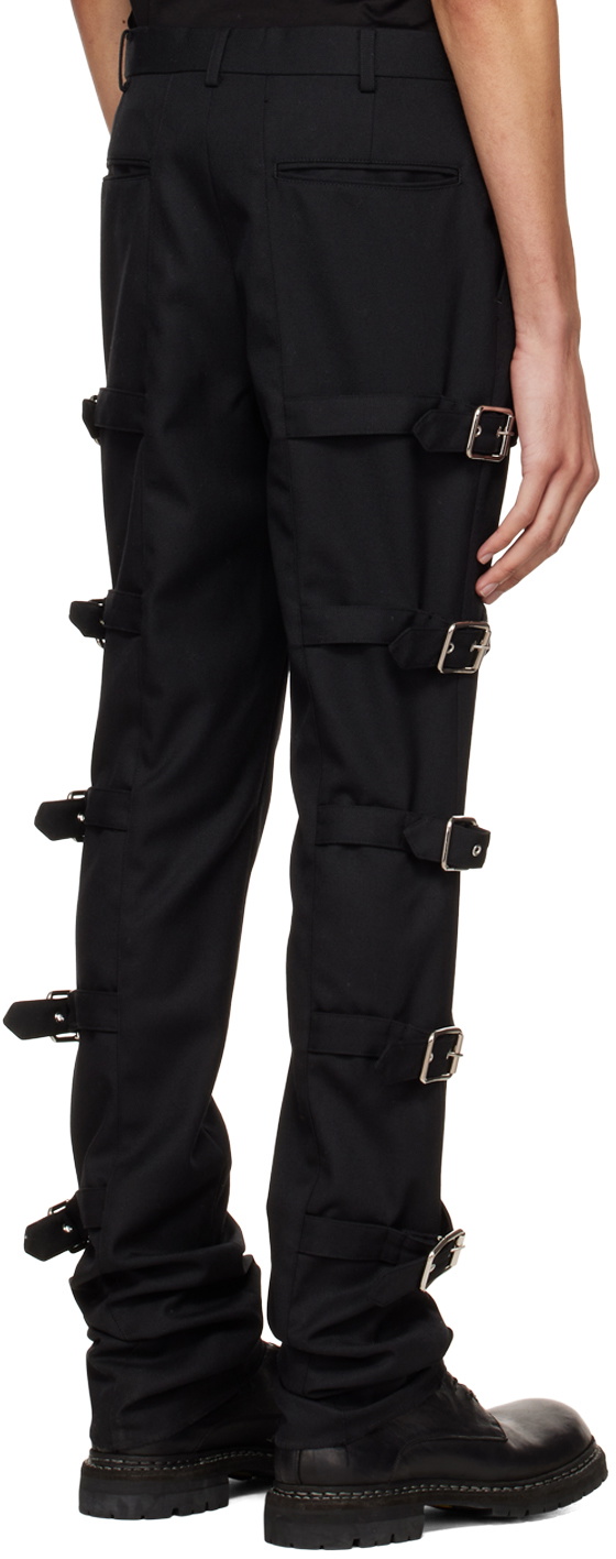 JOHN LAWRENCE SULLIVAN ジョンローレンスサリバン BONDAGE TROUSERS ウール ボンテージ トラウザー パンツ ブラック 2B008-0121-02