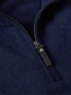 Canali - Slim-Fit Cashmere Half-Zip Sweater - Blue