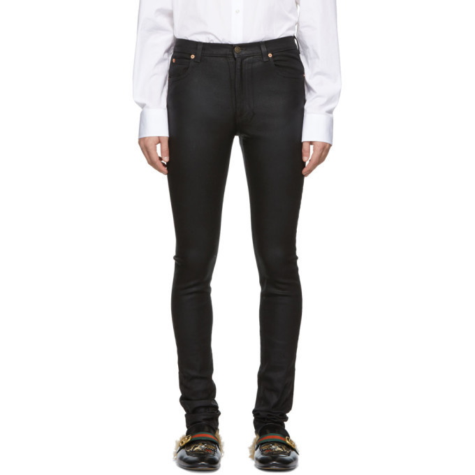 Photo: Gucci Black Coated Skinny Jeans