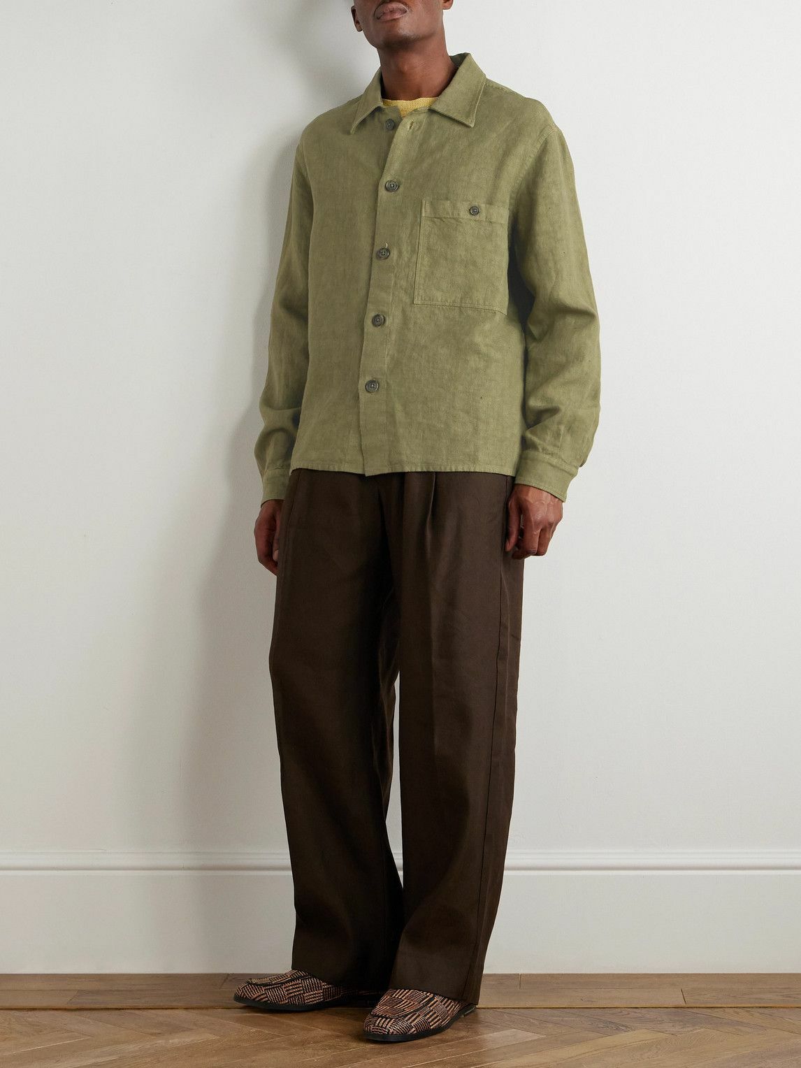 Federico Curradi - Linen Overshirt - Green