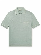 Agnona - Slim-Fit Linen Polo Shirt - Green
