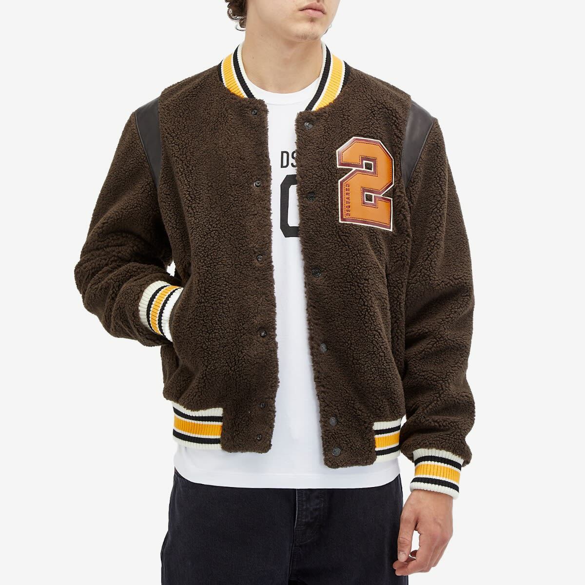 Dsquared2 Men's Bears Varsity Jacket in Dark Brown
