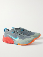 Nike Running - Nike Wildhorse 7 Canvas, Rubber and Mesh Trail Running Sneakers - Gray