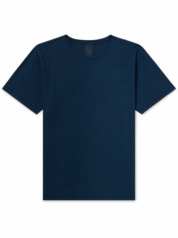 Photo: Nudie Jeans - Roffe Slub Cotton-Jersey T-Shirt - Blue