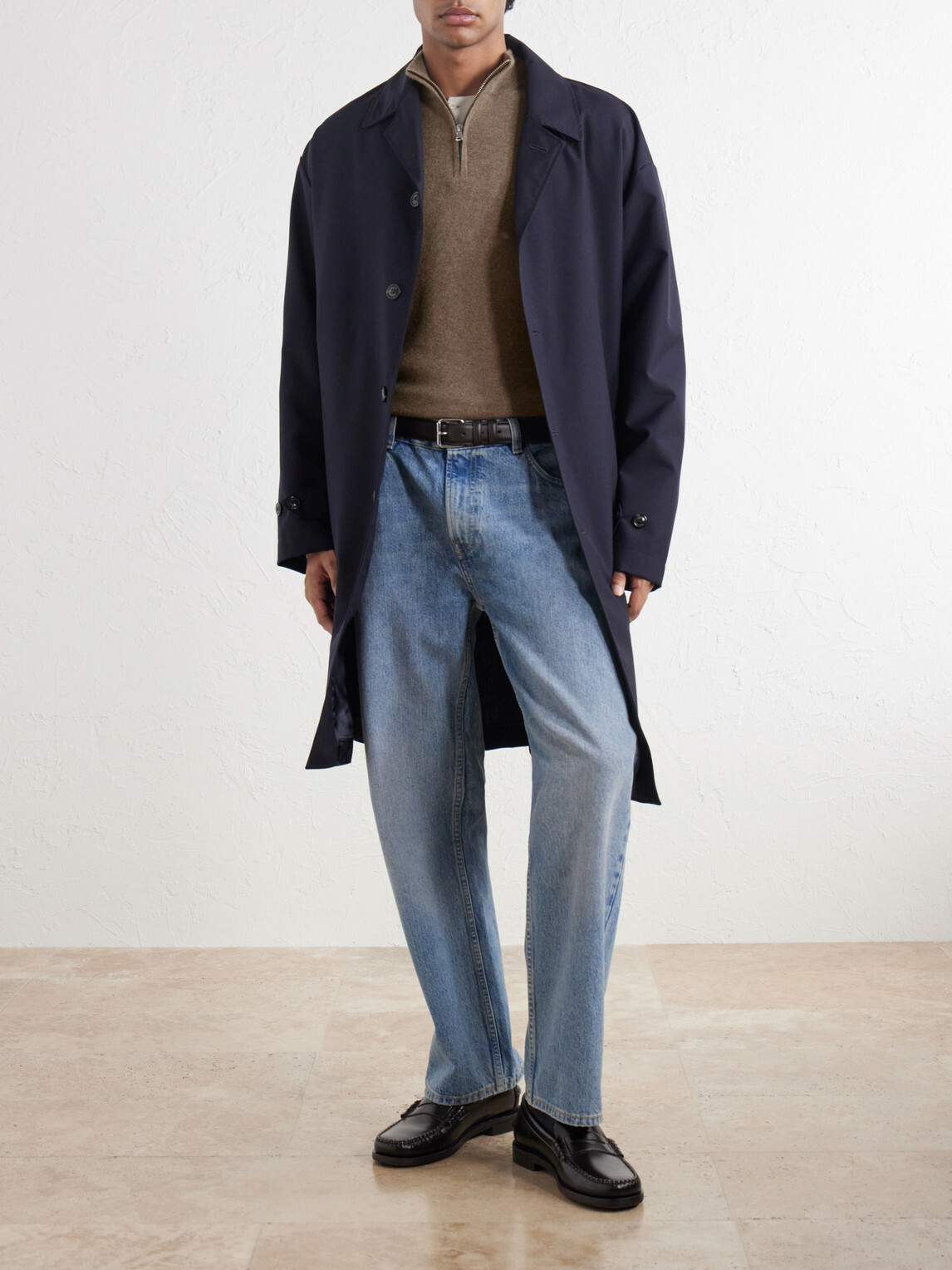 Sunspel - Cashmere Half-Zip Sweater - Brown
