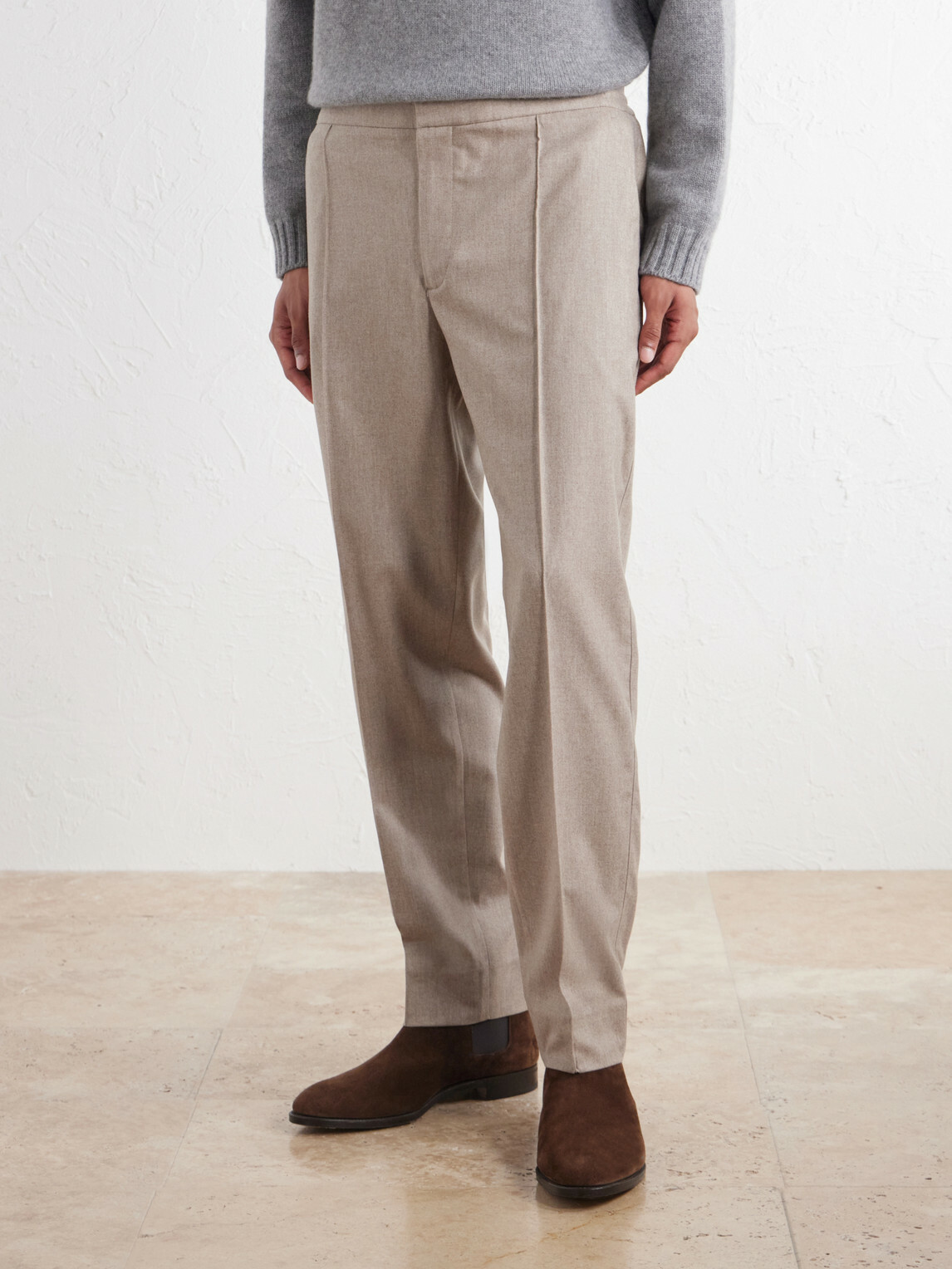 Zegna - Straight-Leg Wool, Cashmere and Silk-Blend Trousers - Brown
