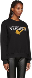 Versace Black Brooch Logo Sweatshirt