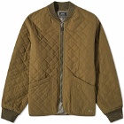 A.P.C. Men's Arcade Quilted Bomber Jacket in Military Khaki