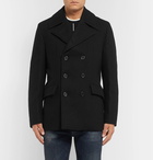 Dolce & Gabbana - Stretch Virgin Wool-Blend Peacoat - Black