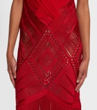 The Attico Soutache embroidered tulle cocktail dress