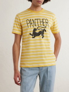 Valentino Garavani - Striped Printed Cotton-Jersey T-Shirt - Yellow