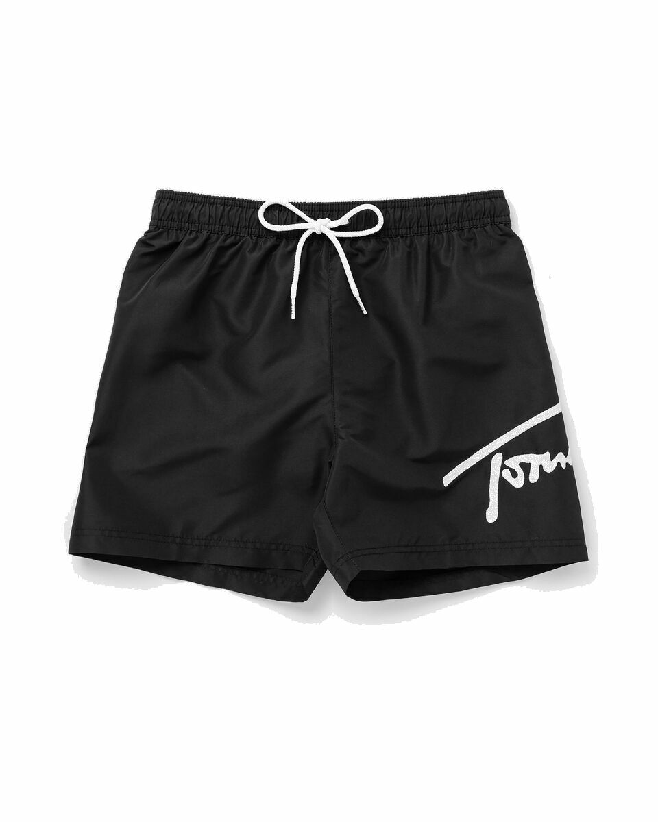 Photo: Tommy Jeans Medium Drawstring Shorts Black - Mens - Swimwear