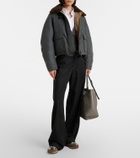 Brunello Cucinelli Monili shearling-trimmed leather sneakers