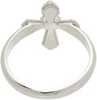 Dolce & Gabbana Silver Crystal Cross Ring