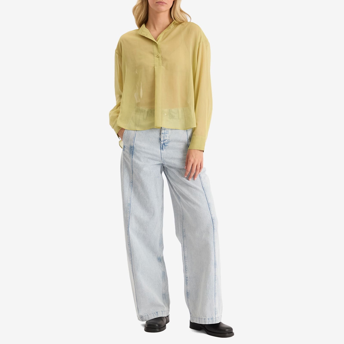 YMC Women's Displaced Seam Jeans in Indigo