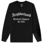 Neighborhood Men's Long Sleeve NH-8 T-Shirt in Black