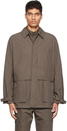 Lemaire Taupe Gabardine Storm Flap Jacket