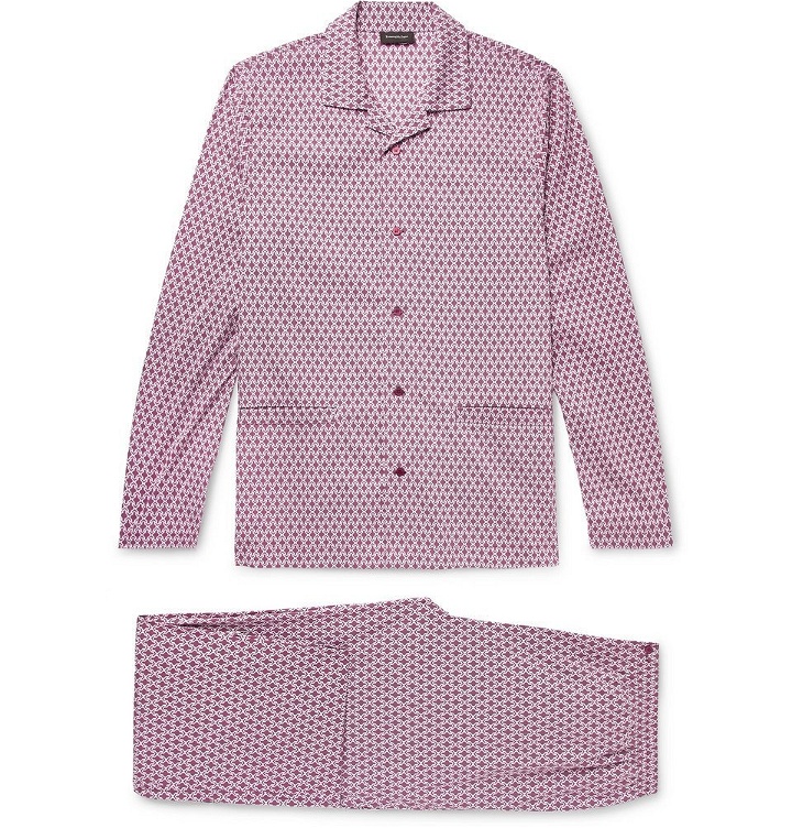 Photo: Ermenegildo Zegna - Printed Cotton-Blend Pyjama Set - Grape